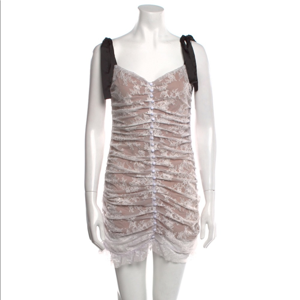 For Love and Lemons Dolly white lace mini dress Size Small